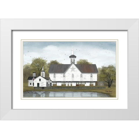 Star Barn White Modern Wood Framed Art Print with Double Matting by Jacobs, Billy