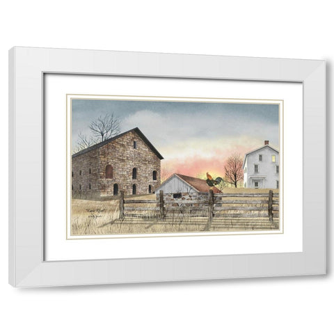 Early Riser White Modern Wood Framed Art Print with Double Matting by Jacobs, Billy