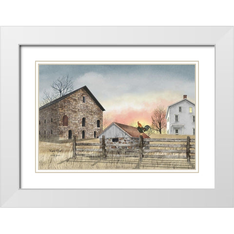 Early Riser White Modern Wood Framed Art Print with Double Matting by Jacobs, Billy