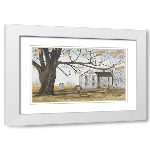 Old Farmhouse White Modern Wood Framed Art Print with Double Matting by Jacobs, Billy
