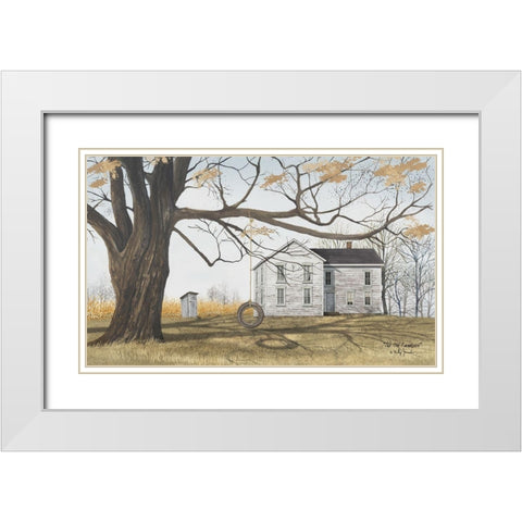 Old Farmhouse White Modern Wood Framed Art Print with Double Matting by Jacobs, Billy