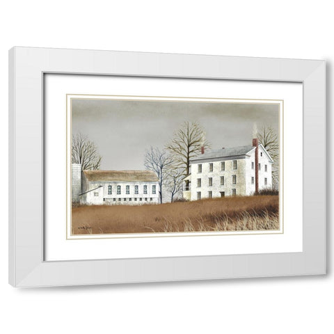 Cold Morning White Modern Wood Framed Art Print with Double Matting by Jacobs, Billy