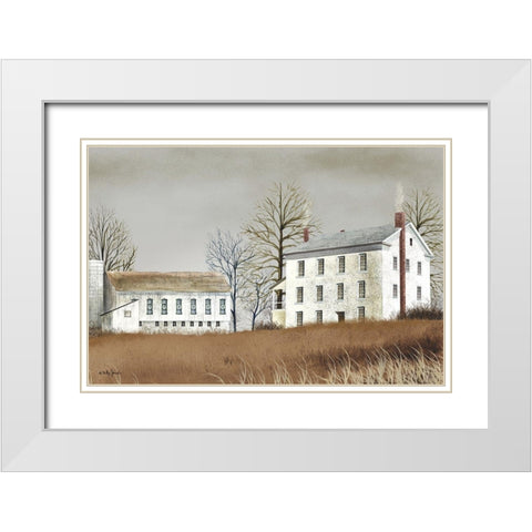 Cold Morning White Modern Wood Framed Art Print with Double Matting by Jacobs, Billy