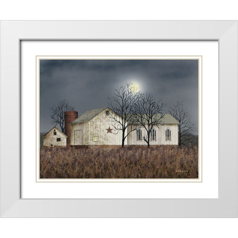 Evening Chores White Modern Wood Framed Art Print with Double Matting by Jacobs, Billy