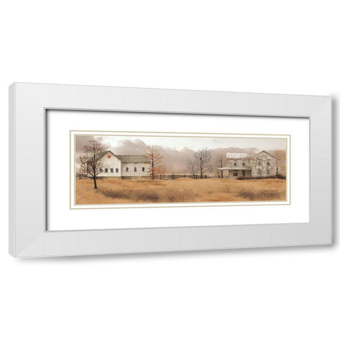 Peaceful Homestead White Modern Wood Framed Art Print with Double Matting by Jacobs, Billy
