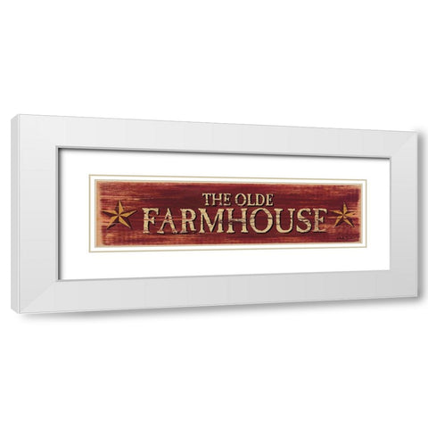 Old Farmhouse White Modern Wood Framed Art Print with Double Matting by Jacobs, Billy