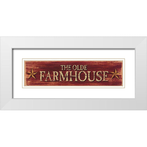 Old Farmhouse White Modern Wood Framed Art Print with Double Matting by Jacobs, Billy