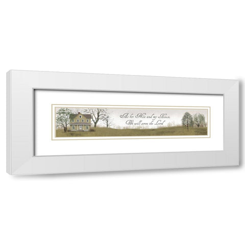 As For Me White Modern Wood Framed Art Print with Double Matting by Jacobs, Billy