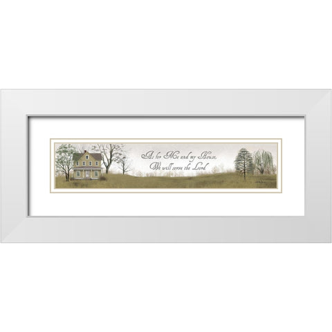As For Me White Modern Wood Framed Art Print with Double Matting by Jacobs, Billy
