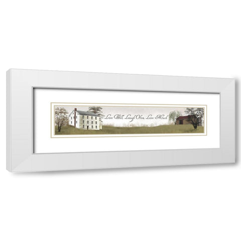 Live Well White Modern Wood Framed Art Print with Double Matting by Jacobs, Billy