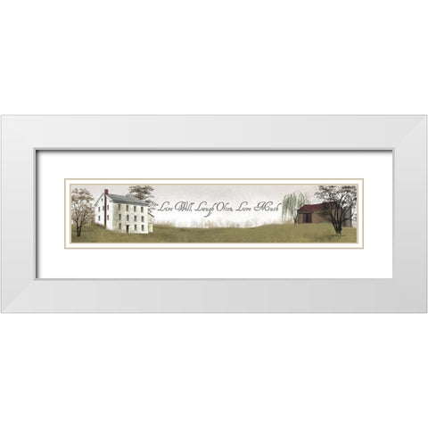 Live Well White Modern Wood Framed Art Print with Double Matting by Jacobs, Billy