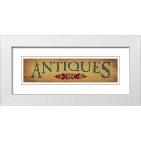 Antiques White Modern Wood Framed Art Print with Double Matting by Jacobs, Billy