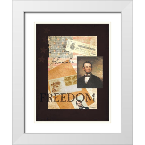 Lincoln White Modern Wood Framed Art Print with Double Matting by Jacobs, Billy