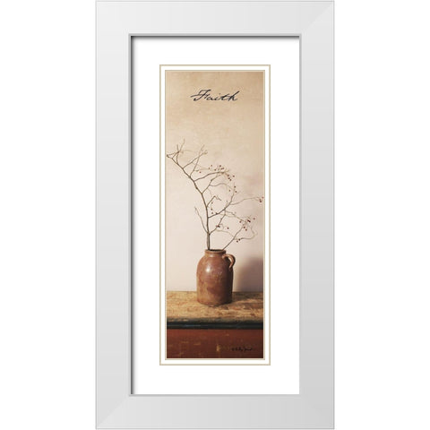 Faith White Modern Wood Framed Art Print with Double Matting by Jacobs, Billy