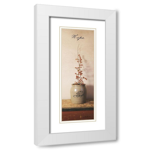 Hope White Modern Wood Framed Art Print with Double Matting by Jacobs, Billy