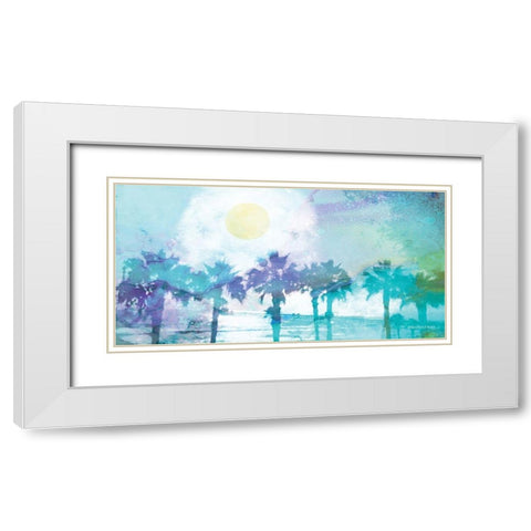 Blue Moon Palm Beach White Modern Wood Framed Art Print with Double Matting by Bluebird Barn
