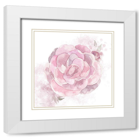 Cottage Peony II White Modern Wood Framed Art Print with Double Matting by Bluebird Barn