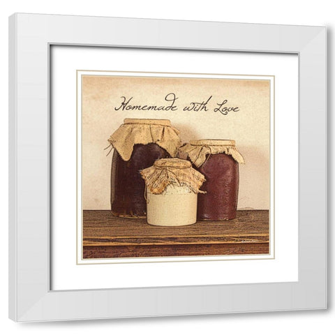 Homemade with Love White Modern Wood Framed Art Print with Double Matting by Boyer, Susie
