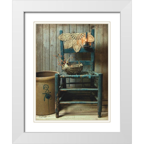 This Old Chair White Modern Wood Framed Art Print with Double Matting by Boyer, Susie