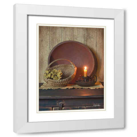 The Red Bowl White Modern Wood Framed Art Print with Double Matting by Boyer, Susie