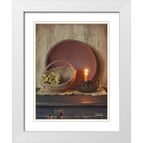 The Red Bowl White Modern Wood Framed Art Print with Double Matting by Boyer, Susie