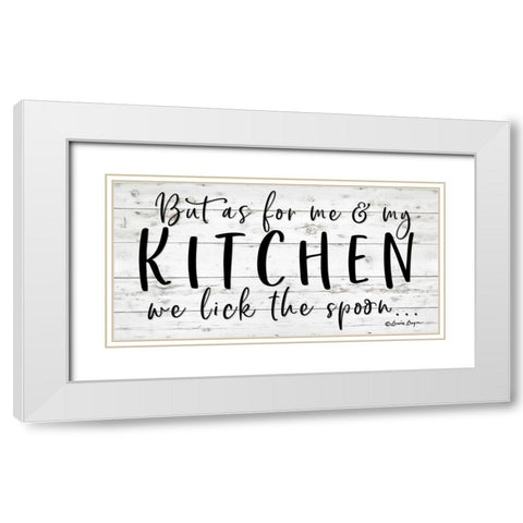 We Lick the Spoon White Modern Wood Framed Art Print with Double Matting by Boyer, Susie