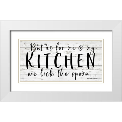 We Lick the Spoon White Modern Wood Framed Art Print with Double Matting by Boyer, Susie