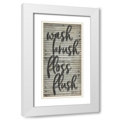 Wash Brush Floss Flush White Modern Wood Framed Art Print with Double Matting by Boyer, Susie