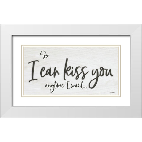 I Can Kiss You White Modern Wood Framed Art Print with Double Matting by Boyer, Susie