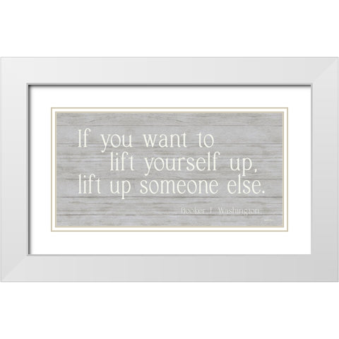 Life Up Someone Else White Modern Wood Framed Art Print with Double Matting by Boyer, Susie