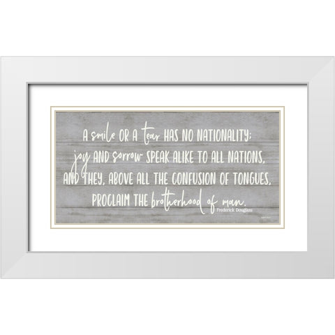 A Smile or a Tear White Modern Wood Framed Art Print with Double Matting by Boyer, Susie