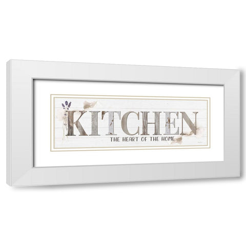 Kitchen the Heart of the Home White Modern Wood Framed Art Print with Double Matting by Boyer, Susie