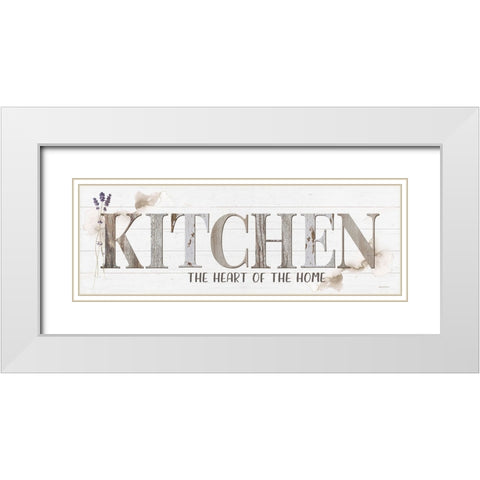 Kitchen the Heart of the Home White Modern Wood Framed Art Print with Double Matting by Boyer, Susie