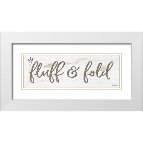 Fluff And Fold White Modern Wood Framed Art Print with Double Matting by Boyer, Susie