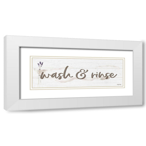 Wash And Rinse White Modern Wood Framed Art Print with Double Matting by Boyer, Susie