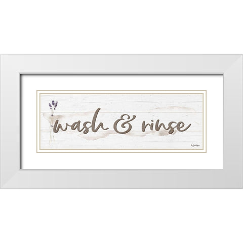 Wash And Rinse White Modern Wood Framed Art Print with Double Matting by Boyer, Susie