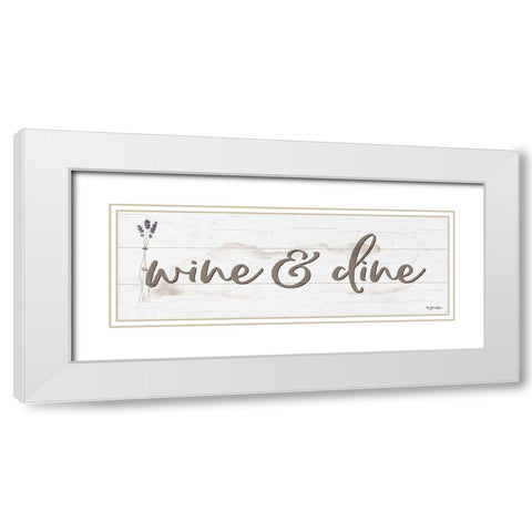 Wine And Dine White Modern Wood Framed Art Print with Double Matting by Boyer, Susie
