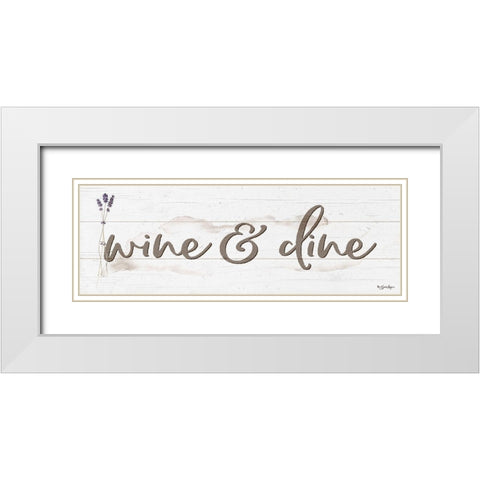 Wine And Dine White Modern Wood Framed Art Print with Double Matting by Boyer, Susie