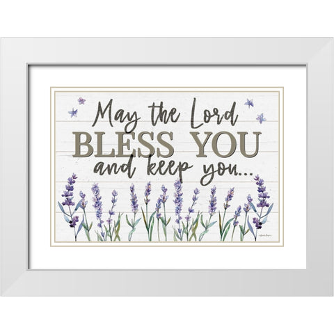 Bless You White Modern Wood Framed Art Print with Double Matting by Boyer, Susie
