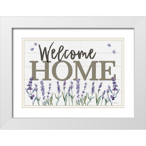Welcome Home White Modern Wood Framed Art Print with Double Matting by Boyer, Susie