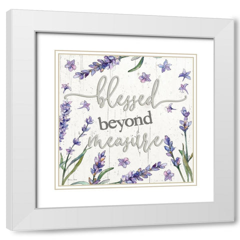 Blessed Beyond Measure White Modern Wood Framed Art Print with Double Matting by Boyer, Susie