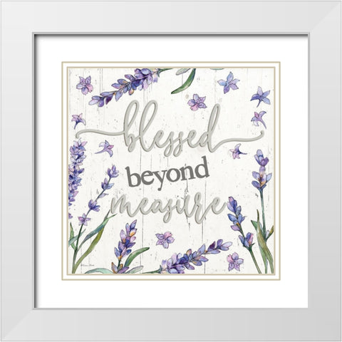 Blessed Beyond Measure White Modern Wood Framed Art Print with Double Matting by Boyer, Susie