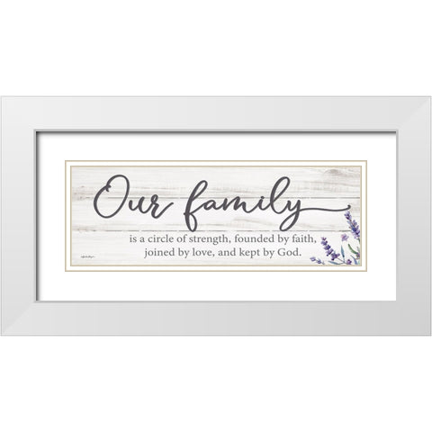 Our Family White Modern Wood Framed Art Print with Double Matting by Boyer, Susie