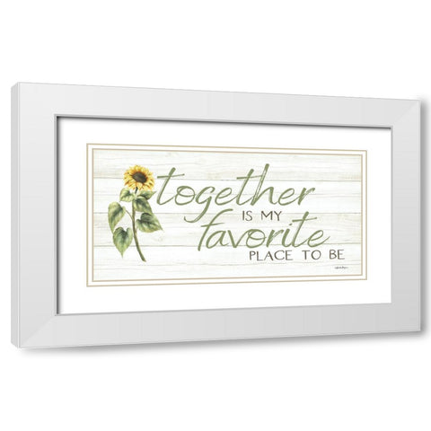 Together is My Favorite Place to Be White Modern Wood Framed Art Print with Double Matting by Boyer, Susie