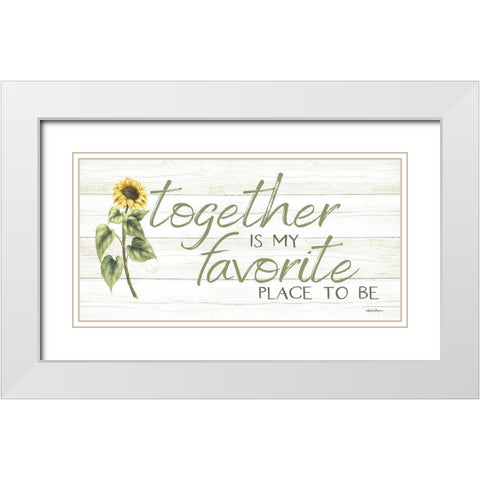 Together is My Favorite Place to Be White Modern Wood Framed Art Print with Double Matting by Boyer, Susie
