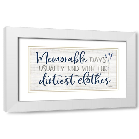 Memorable Days White Modern Wood Framed Art Print with Double Matting by Boyer, Susie