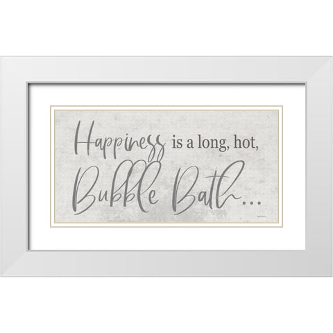 Bubble Bath White Modern Wood Framed Art Print with Double Matting by Boyer, Susie