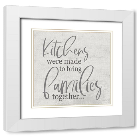 Families White Modern Wood Framed Art Print with Double Matting by Boyer, Susie