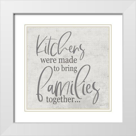 Families White Modern Wood Framed Art Print with Double Matting by Boyer, Susie