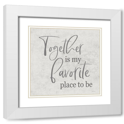 Together Is… White Modern Wood Framed Art Print with Double Matting by Boyer, Susie